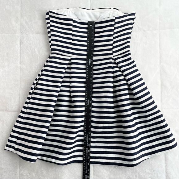 Sans Souci Nautical Stripe Strapless Dress Size Medium - Picture 7 of 9